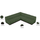 Meridian Quinn Green Chenille Fabric Modular Sectional IMAGE 14