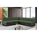 Meridian Quinn Green Chenille Fabric Modular Sectional IMAGE 2