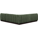Meridian Quinn Green Chenille Fabric Modular Sectional IMAGE 3