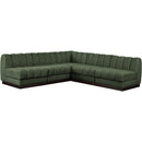 Meridian Quinn Green Chenille Fabric Modular Sectional IMAGE 4
