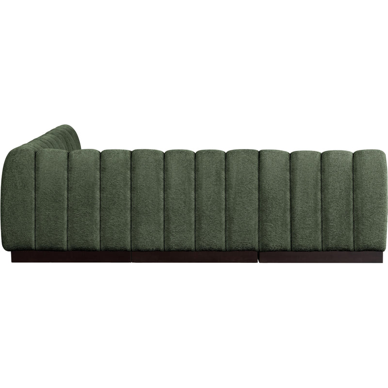 Meridian Quinn Green Chenille Fabric Modular Sectional IMAGE 6