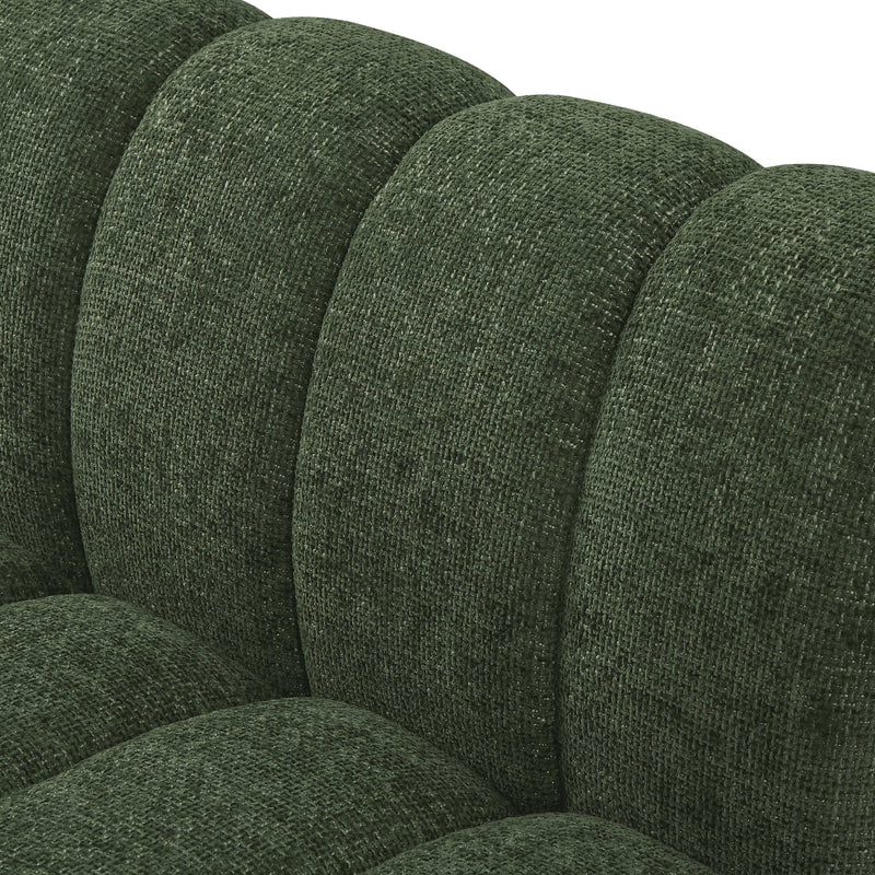 Meridian Quinn Green Chenille Fabric Modular Sectional IMAGE 7