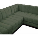 Meridian Quinn Green Chenille Fabric Modular Sectional IMAGE 9
