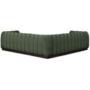 Meridian Quinn Green Chenille Fabric Modular Sectional IMAGE 3