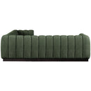 Meridian Quinn Green Chenille Fabric Modular Sectional IMAGE 7