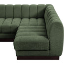 Meridian Quinn Green Chenille Fabric Modular Sectional IMAGE 15
