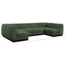 Meridian Quinn Green Chenille Fabric Modular Sectional IMAGE 19