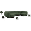 Meridian Quinn Green Chenille Fabric Modular Sectional IMAGE 20