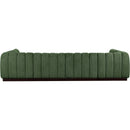 Meridian Quinn Green Chenille Fabric Modular Sectional IMAGE 3