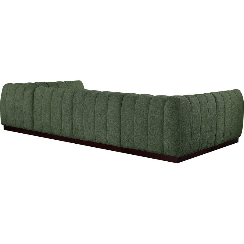 Meridian Quinn Green Chenille Fabric Modular Sectional IMAGE 6