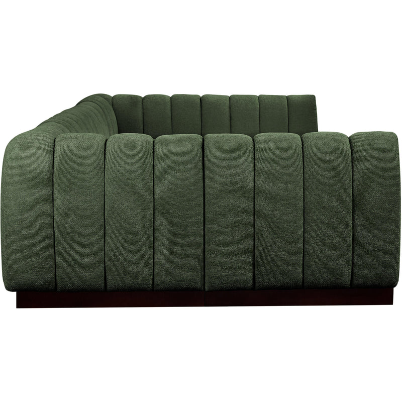 Meridian Quinn Green Chenille Fabric Modular Sectional IMAGE 7