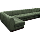 Meridian Quinn Green Chenille Fabric Modular Sectional IMAGE 16