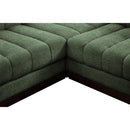 Meridian Quinn Green Chenille Fabric Modular Sectional IMAGE 17