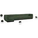 Meridian Quinn Green Chenille Fabric Modular Sectional IMAGE 20