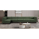 Meridian Quinn Green Chenille Fabric Modular Sectional IMAGE 2
