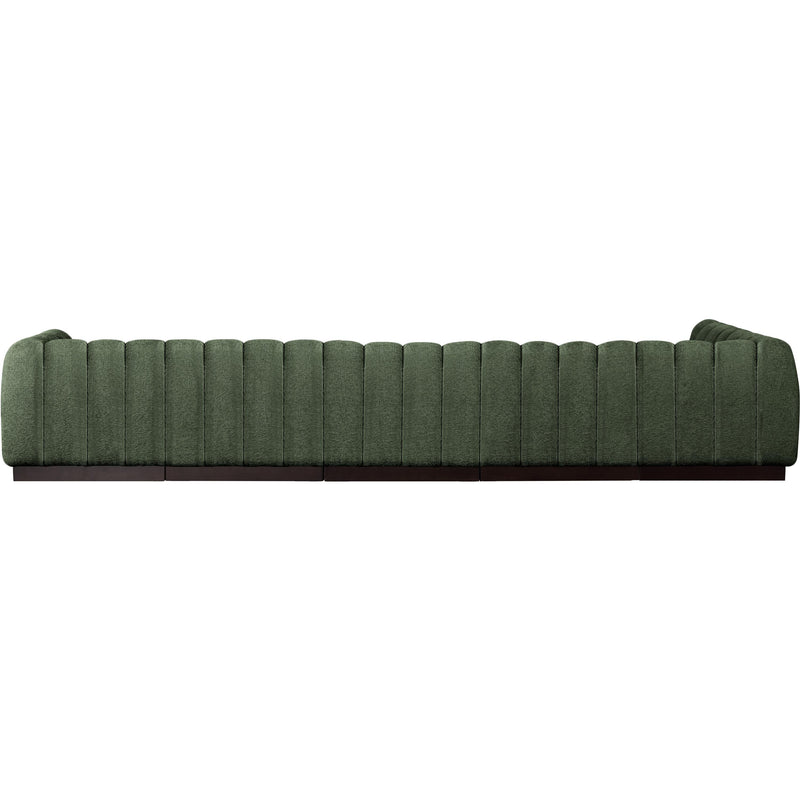 Meridian Quinn Green Chenille Fabric Modular Sectional IMAGE 3