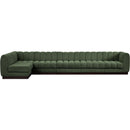 Meridian Quinn Green Chenille Fabric Modular Sectional IMAGE 4
