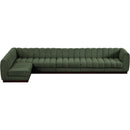 Meridian Quinn Green Chenille Fabric Modular Sectional IMAGE 5