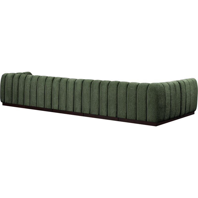 Meridian Quinn Green Chenille Fabric Modular Sectional IMAGE 6