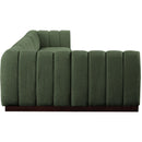Meridian Quinn Green Chenille Fabric Modular Sectional IMAGE 7