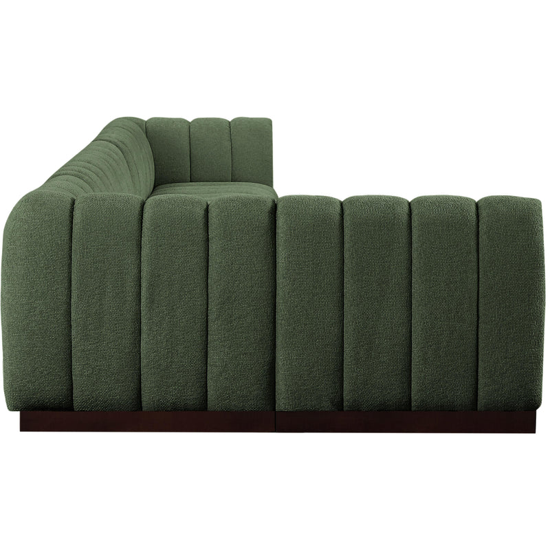 Meridian Quinn Green Chenille Fabric Modular Sectional IMAGE 7