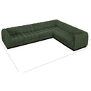 Meridian Quinn Green Chenille Fabric Modular Sectional IMAGE 14
