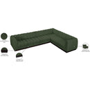 Meridian Quinn Green Chenille Fabric Modular Sectional IMAGE 15