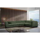 Meridian Quinn Green Chenille Fabric Modular Sectional IMAGE 2
