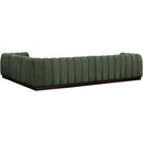 Meridian Quinn Green Chenille Fabric Modular Sectional IMAGE 3