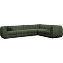 Meridian Quinn Green Chenille Fabric Modular Sectional IMAGE 4