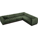 Meridian Quinn Green Chenille Fabric Modular Sectional IMAGE 5