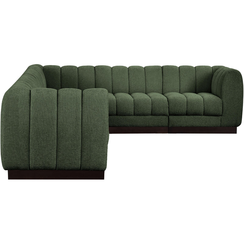 Meridian Quinn Green Chenille Fabric Modular Sectional IMAGE 7
