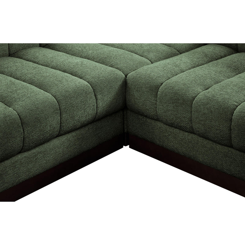 Meridian Quinn Green Chenille Fabric Modular Sectional IMAGE 19