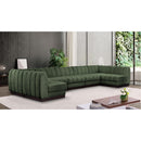Meridian Quinn Green Chenille Fabric Modular Sectional IMAGE 2