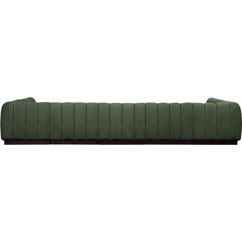 Meridian Quinn Green Chenille Fabric Modular Sectional IMAGE 3