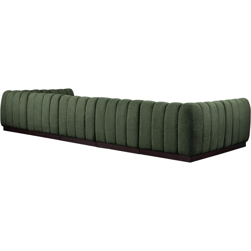Meridian Quinn Green Chenille Fabric Modular Sectional IMAGE 6