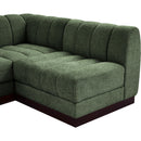 Meridian Quinn Green Chenille Fabric Modular Sectional IMAGE 9
