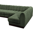 Meridian Quinn Green Chenille Fabric Modular Sectional IMAGE 11