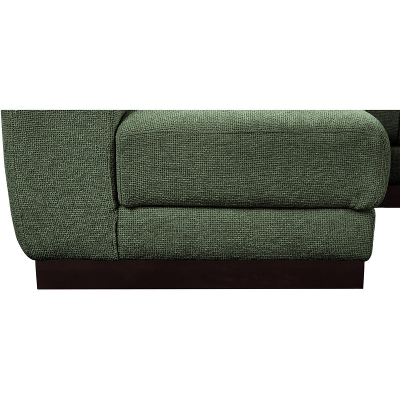 Meridian Quinn Green Chenille Fabric Modular Sectional IMAGE 13