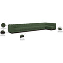 Meridian Quinn Green Chenille Fabric Modular Sectional IMAGE 18