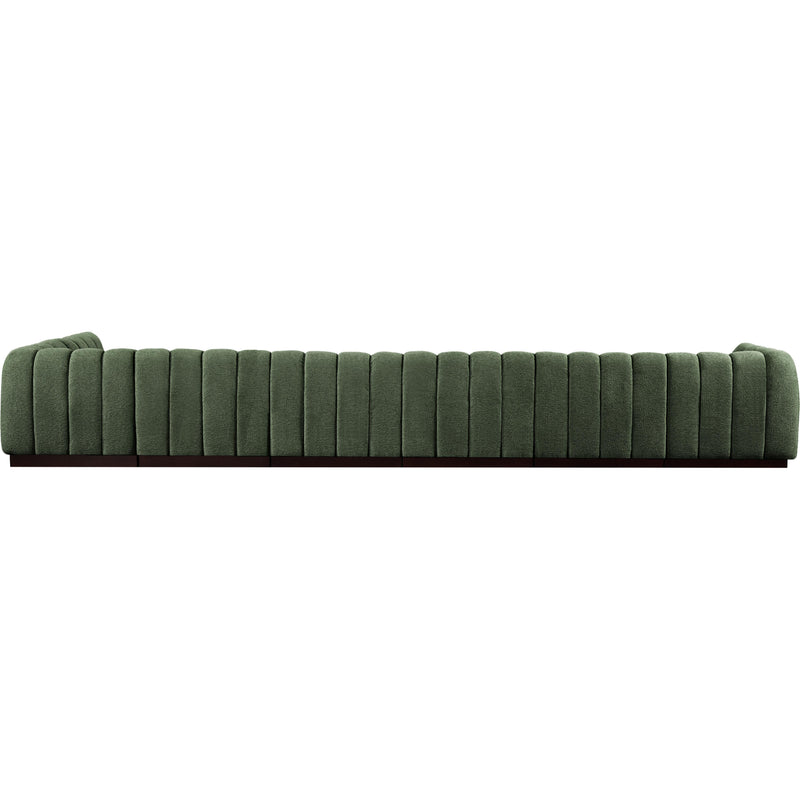 Meridian Quinn Green Chenille Fabric Modular Sectional IMAGE 3