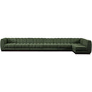 Meridian Quinn Green Chenille Fabric Modular Sectional IMAGE 4