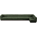 Meridian Quinn Green Chenille Fabric Modular Sectional IMAGE 5