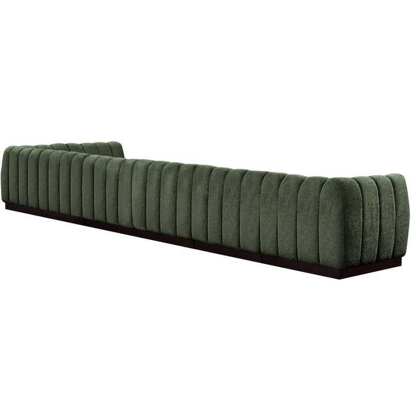 Meridian Quinn Green Chenille Fabric Modular Sectional IMAGE 6