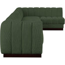 Meridian Quinn Green Chenille Fabric Modular Sectional IMAGE 7