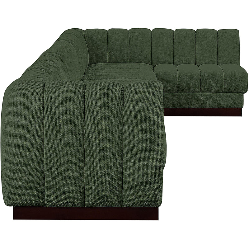 Meridian Quinn Green Chenille Fabric Modular Sectional IMAGE 7