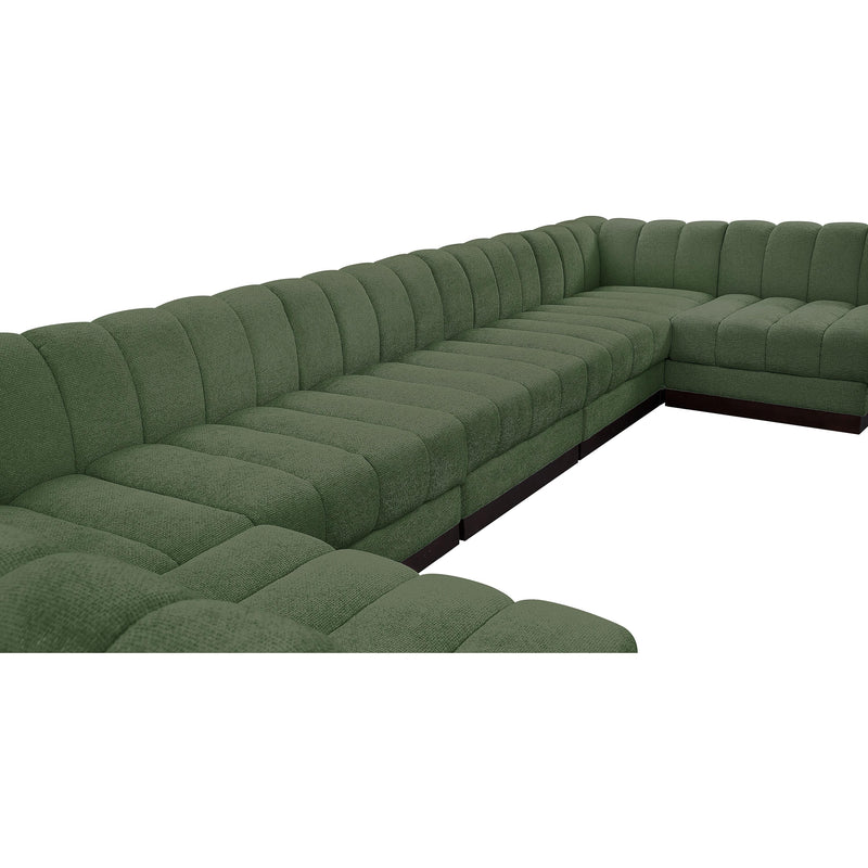 Meridian Quinn Green Chenille Fabric Modular Sectional IMAGE 16