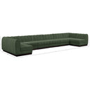 Meridian Quinn Green Chenille Fabric Modular Sectional IMAGE 19