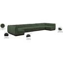 Meridian Quinn Green Chenille Fabric Modular Sectional IMAGE 20