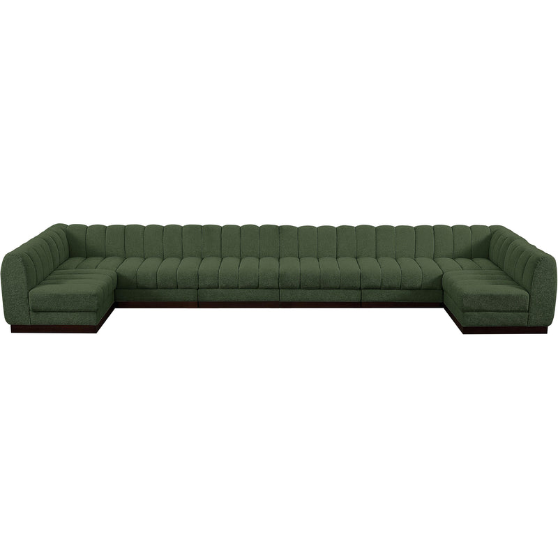Meridian Quinn Green Chenille Fabric Modular Sectional IMAGE 5